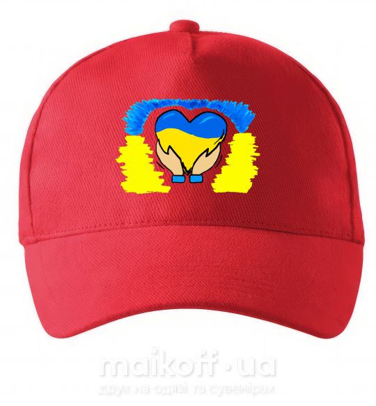 Кепка Серце України Красный фото