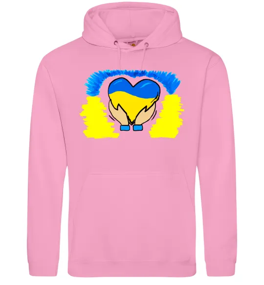Чоловіча толстовка (худі) Серце України Рожевий фото