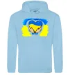 Чоловіча толстовка (худі) Серце України Блакитний фото