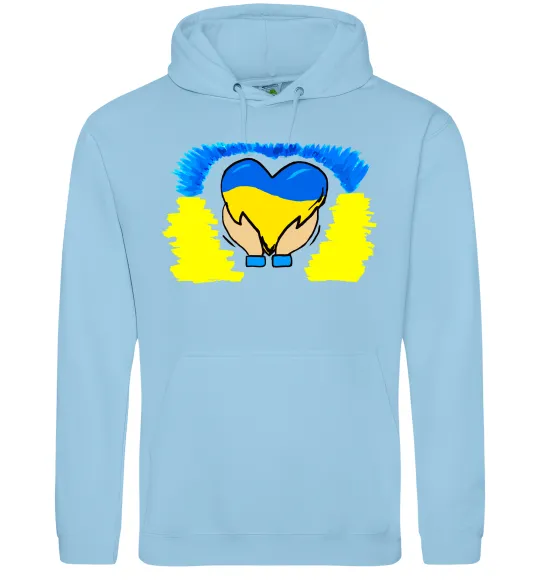 Жіноча толстовка (худі) Серце України Блакитний фото