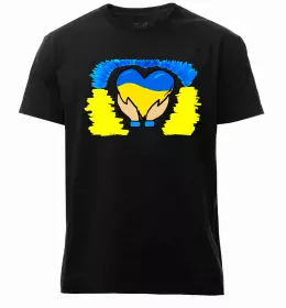 Мужская премиум футболка Руки та серце Белый фото