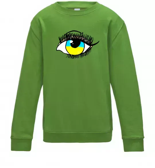 Детский Свитшот Око жовто блакитне Лаймовый фото