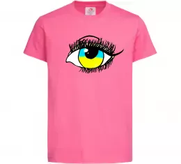 Детская футболка Око жовто блакитне Ярко-розовый фото