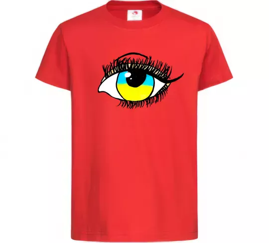 Дитяча футболка Око жовто блакитне Червоний фото
