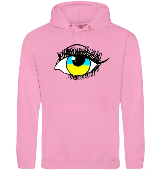 Мужская толстовка (худи) Око жовто блакитне Розовый фото