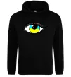 Жіноча толстовка (худі) Око жовто блакитне Чорний фото