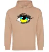 Жіноча толстовка (худі) Око жовто блакитне Пісочний фото