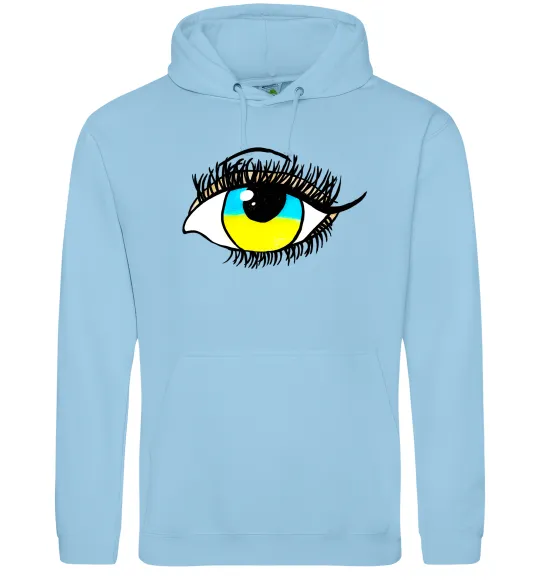 Жіноча толстовка (худі) Око жовто блакитне Блакитний фото