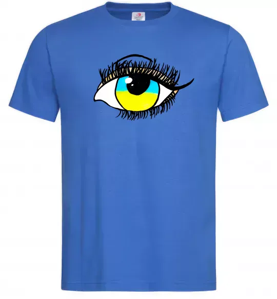 Мужская футболка Око жовто блакитне Ярко-синий фото