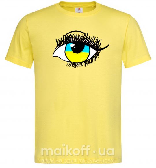 Чоловіча футболка Око жовто блакитне Лимонний фото
