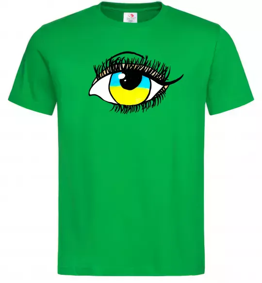 Мужская футболка Око жовто блакитне Зеленый фото