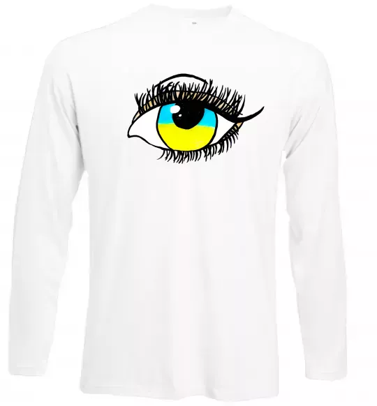 Лонгслив Око жовто блакитне Белый фото