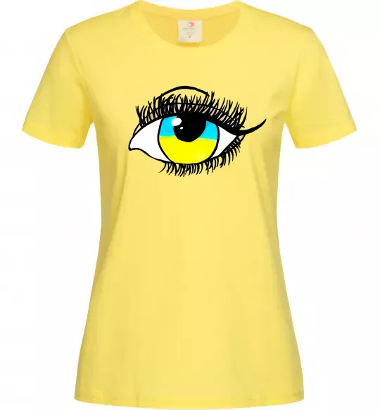 Жіноча футболка Око жовто блакитне Лимонний фото