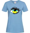 Жіноча футболка Око жовто блакитне Блакитний фото