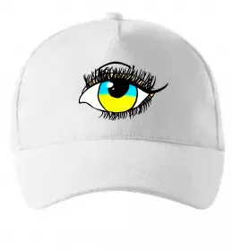 Кепка Око жовто блакитне Білий фото
