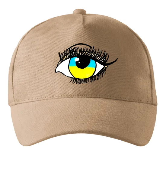 Кепка Око жовто блакитне Песочный фото