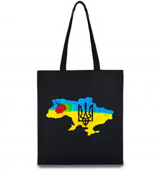 Эко-сумка Україна герб калина Черный фото