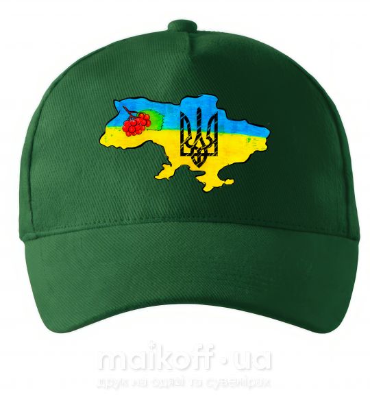 Кепка Україна герб калина Темно-зелений фото