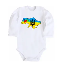 Дитячий бодік Україна герб калина Білий фото