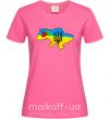 Женская футболка Україна герб калина Ярко-розовый фото