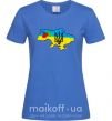 Женская футболка Україна герб калина Ярко-синий фото