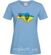Жіноча футболка Україна герб калина Блакитний фото