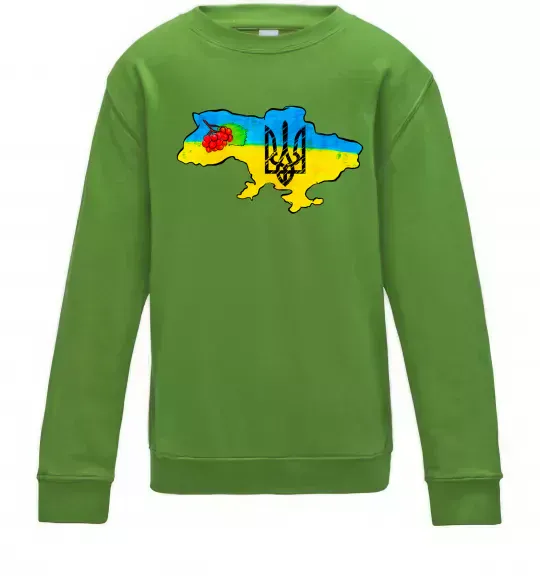 Дитячий світшот Україна герб калина Лаймовий фото