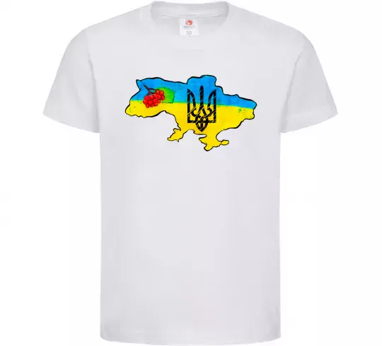 Детская футболка Україна герб калина Белый фото
