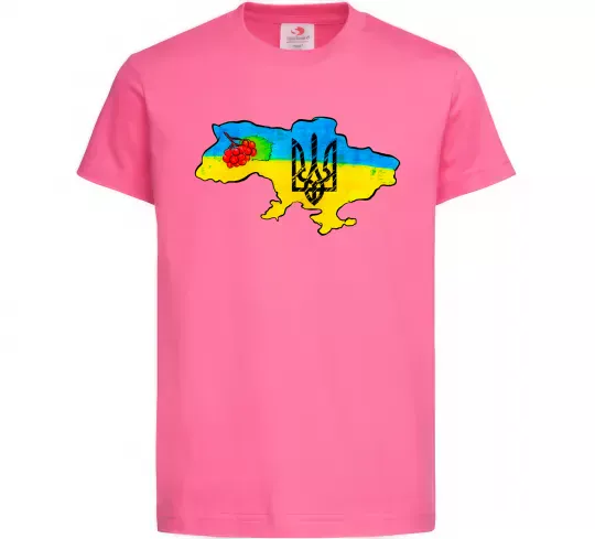 Детская футболка Україна герб калина Ярко-розовый фото