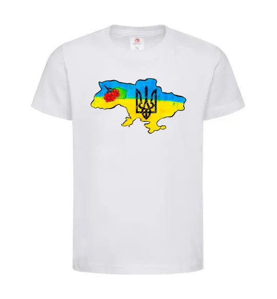 Дитяча футболка Україна герб калина Білий фото