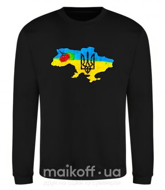 Світшот Україна герб калина Чорний фото