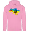 Чоловіча толстовка (худі) Україна герб калина Рожевий фото