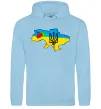 Жіноча толстовка (худі) Україна герб калина Блакитний фото