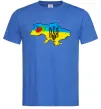 Мужская футболка Україна герб калина Ярко-синий фото