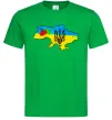 Мужская футболка Україна герб калина Зеленый фото