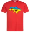 Мужская футболка Україна герб калина Красный фото