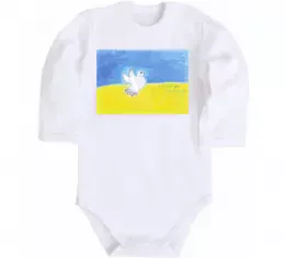 Детский боди Голуб з мрією до перемоги Белый фото