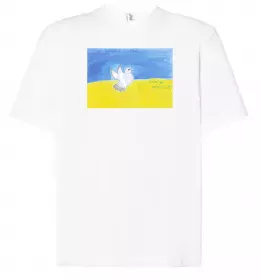 Футболка Оверсайз Голуб з мрією до перемоги Белый фото