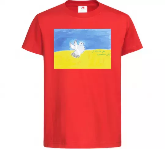 Дитяча футболка Голуб з мрією до перемоги Червоний фото