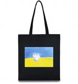 Эко-сумка Голуб з мрією до перемоги Черный фото
