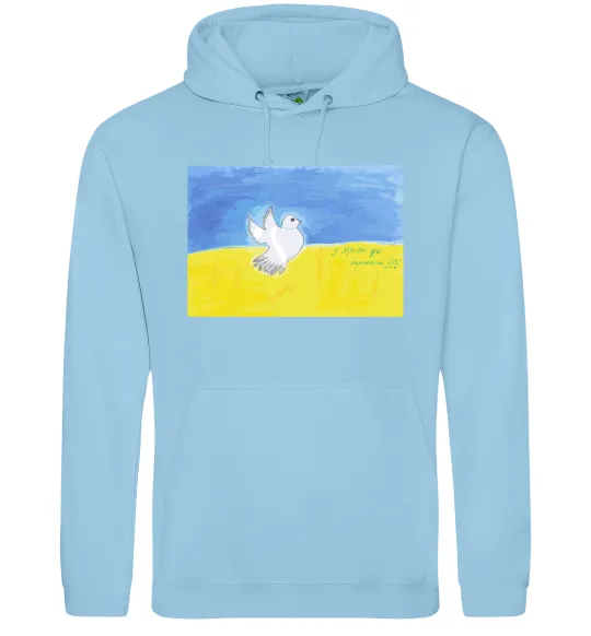 Жіноча толстовка (худі) Голуб з мрією до перемоги Блакитний фото