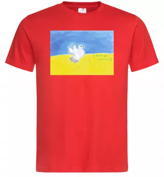 Мужская футболка Голуб з мрією до перемоги Красный фото