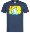 Чоловіча футболка Українка прапор Темно-синій Чоловіча футболка Українка прапор Темно-синій фото