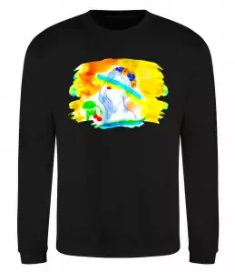 Свитшот Українка прапор Черный фото