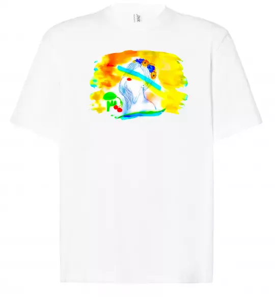 Футболка Оверсайз Українка прапор Білий фото