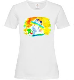 Жіноча футболка Українка прапор