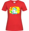 Жіноча футболка Українка прапор Червоний фото