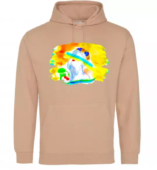 Чоловіча толстовка (худі) Українка прапор Пісочний фото