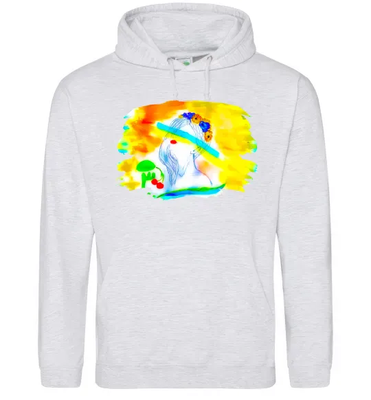 Жіноча толстовка (худі) Українка прапор Сірий меланж фото