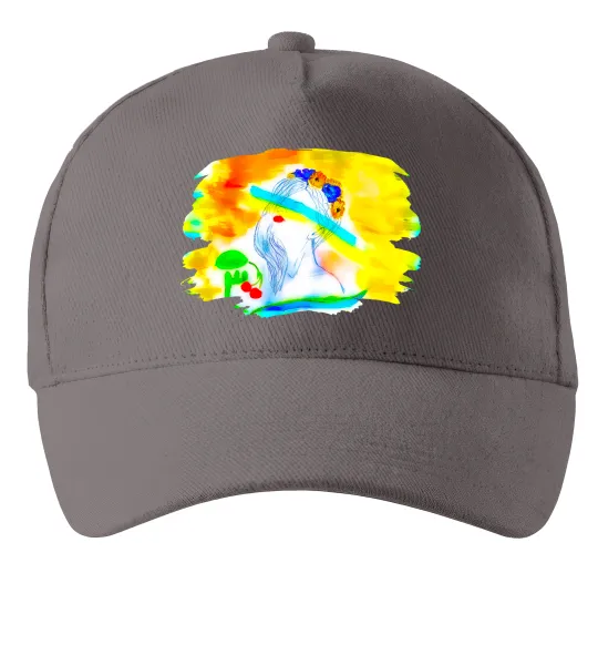 Кепка Українка прапор Серый фото